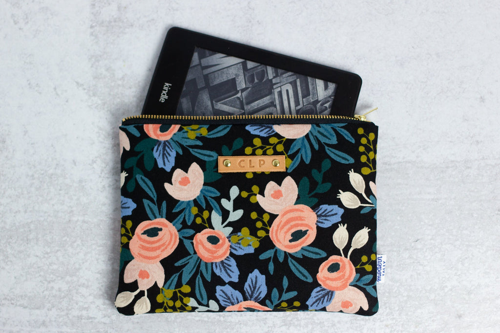 Black Rosa Bookworm Bundle - Modern Tally - e-reader case and book sleeve