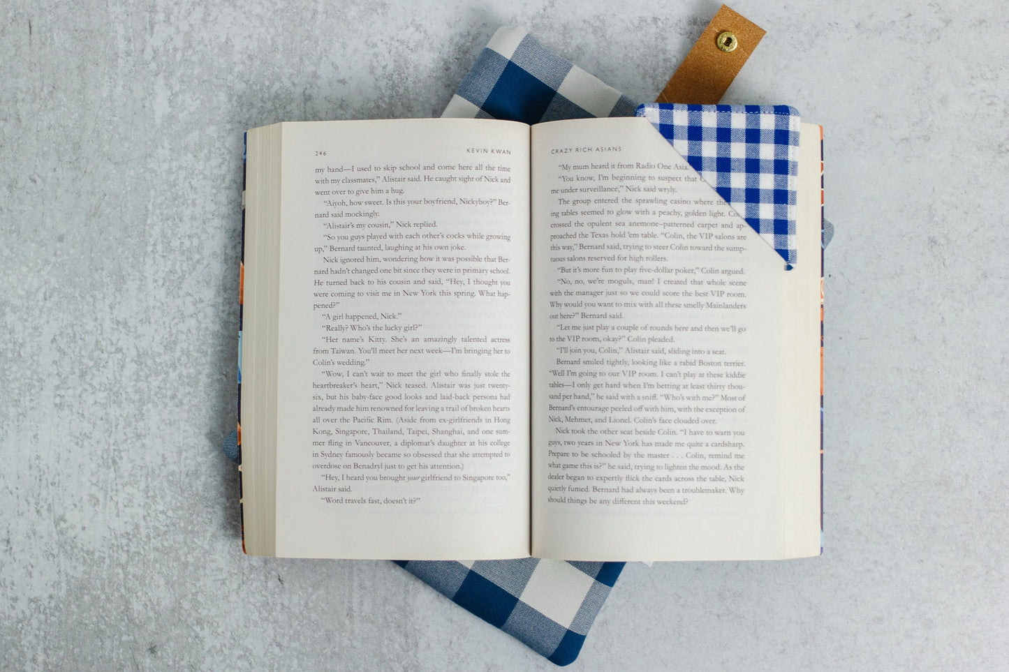 Gingham Book Sleeve - Modern Tally - Book Sleeve