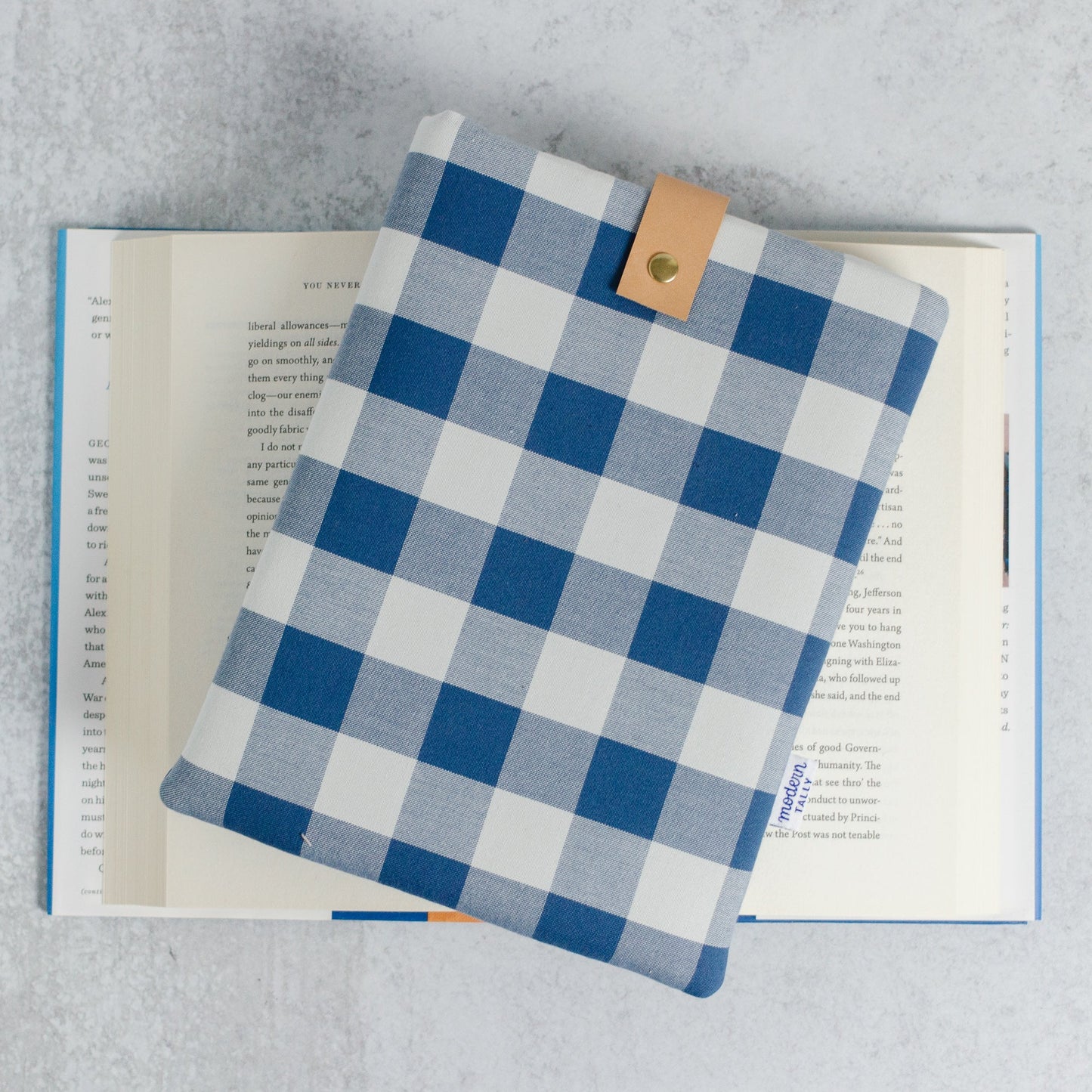 Gingham Book Sleeve - Modern Tally - Book Sleeve