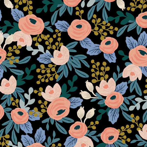 Rifle Paper Co - Garden - Rosa - Canvas - Black