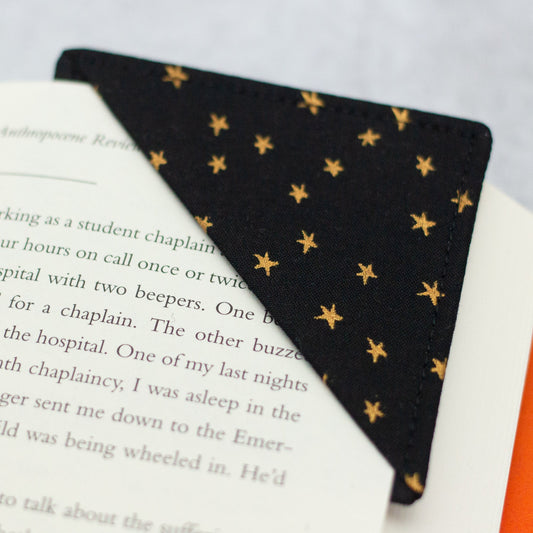 Starry Bookmark in Black - SECONDS - Modern Tally - Bookmark