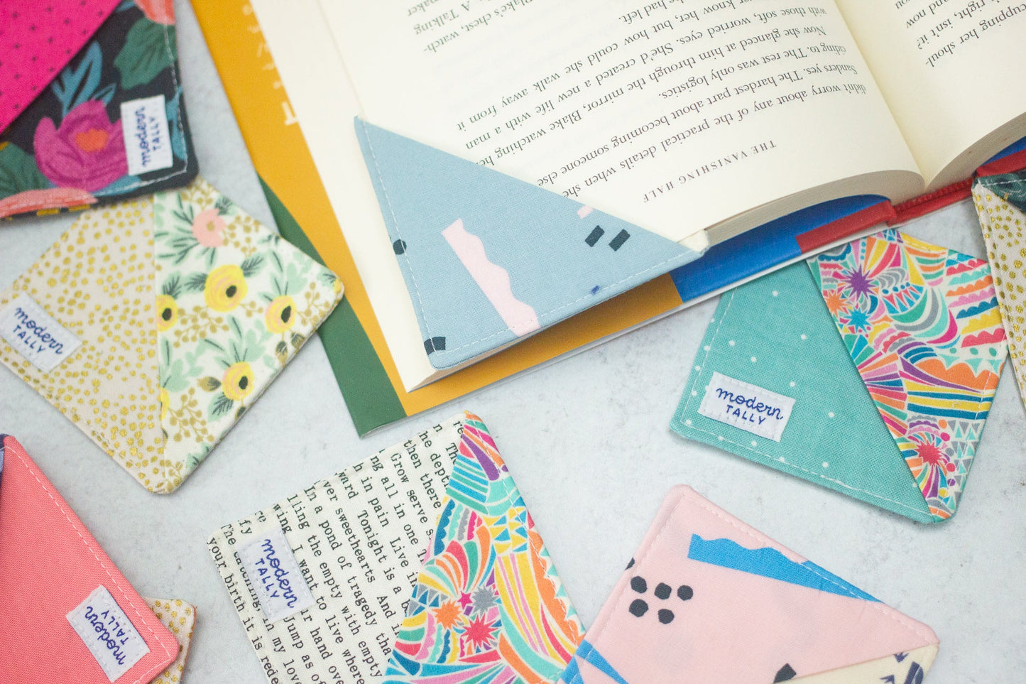 Gingham Corner Bookmark - Modern Tally