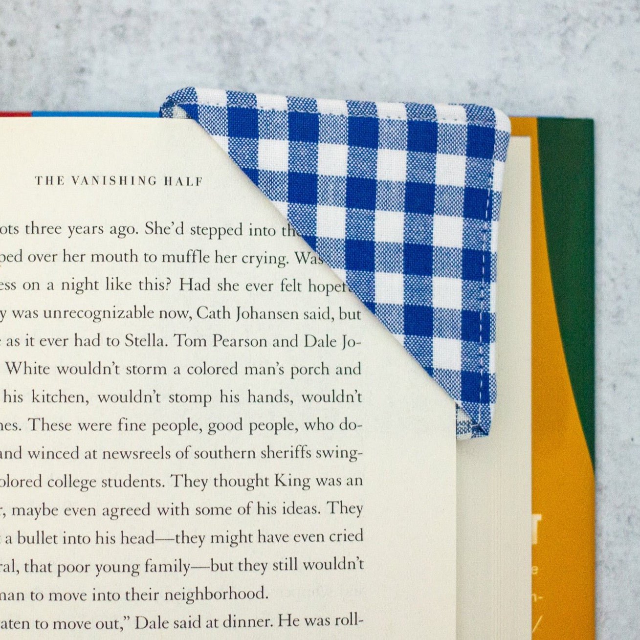 Gingham Corner Bookmark - Modern Tally