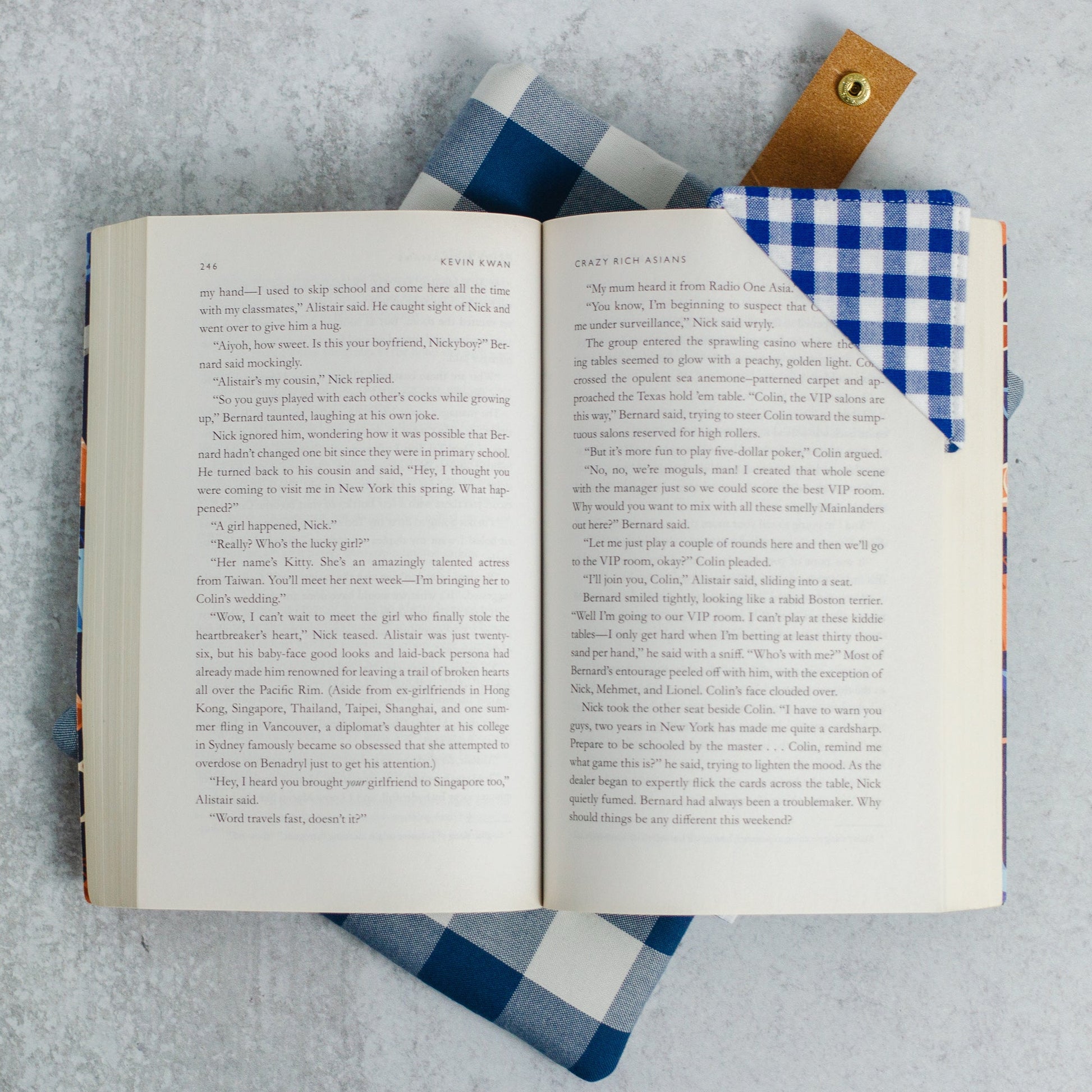 Gingham Corner Bookmark - Modern Tally