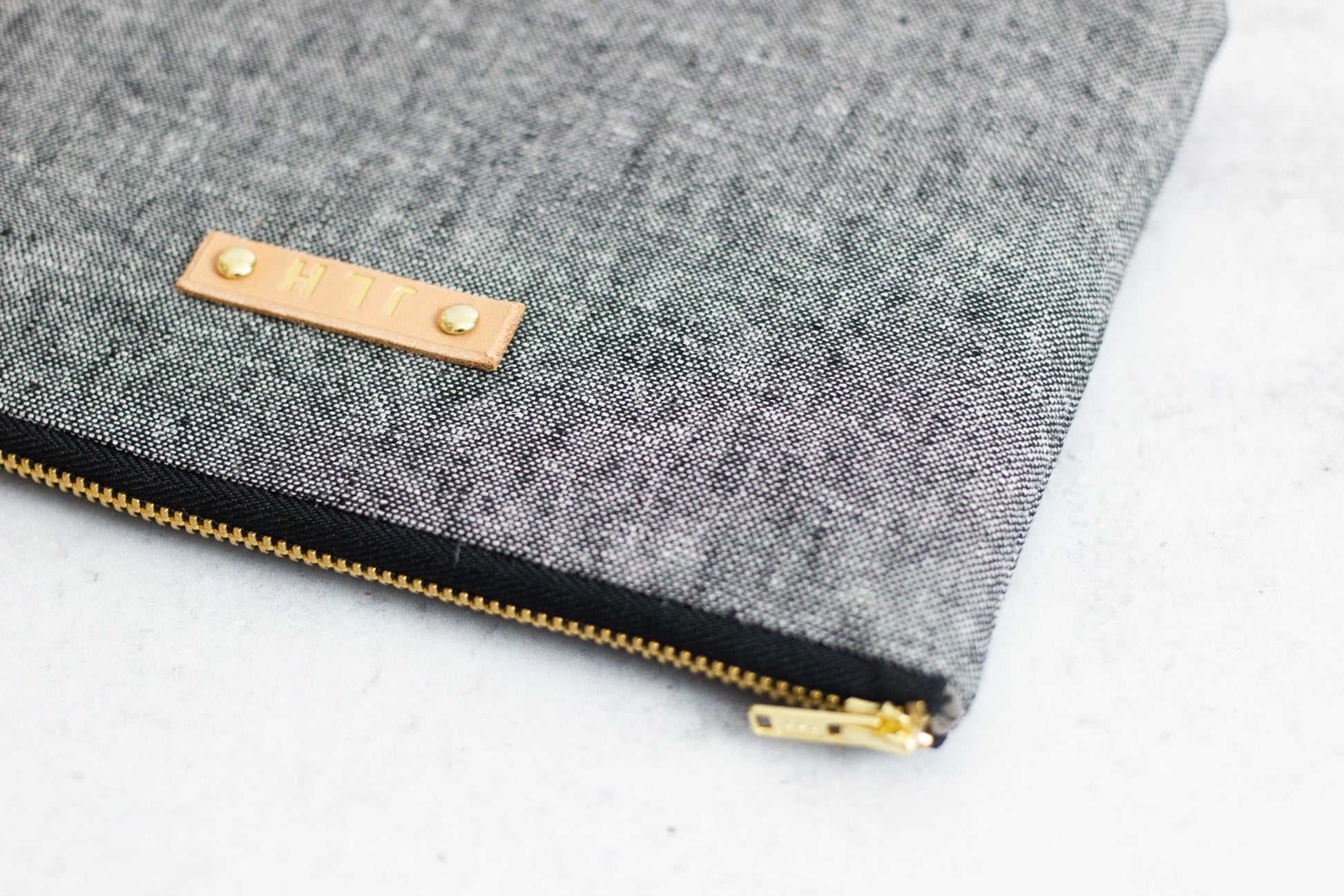 Grey Linen Kindle Case - Modern Tally - e-reader sleeve