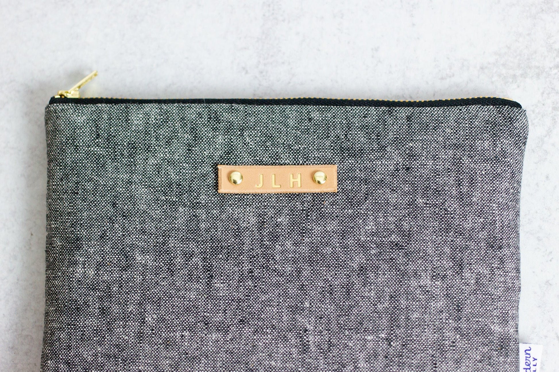 Grey Linen Kindle Case - Modern Tally - e-reader sleeve