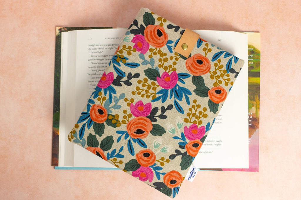 Natural Rosa Bookworm Bundle - Modern Tally - kindle case and book sleeve