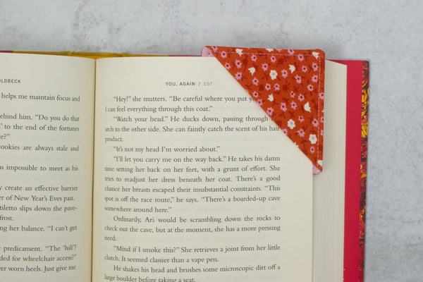 Red Calico Bookmark - Modern Tally - Bookmark