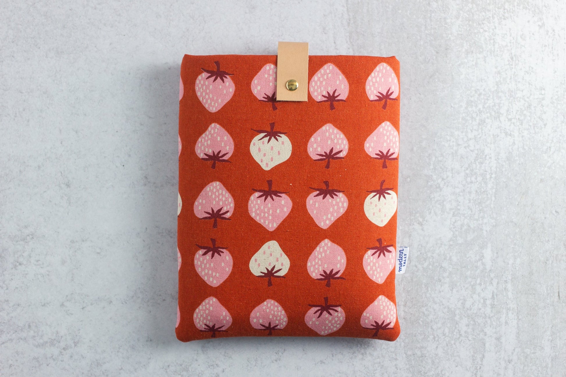 Strawberry Book Sleeve - Modern Tally - Book Sleeve