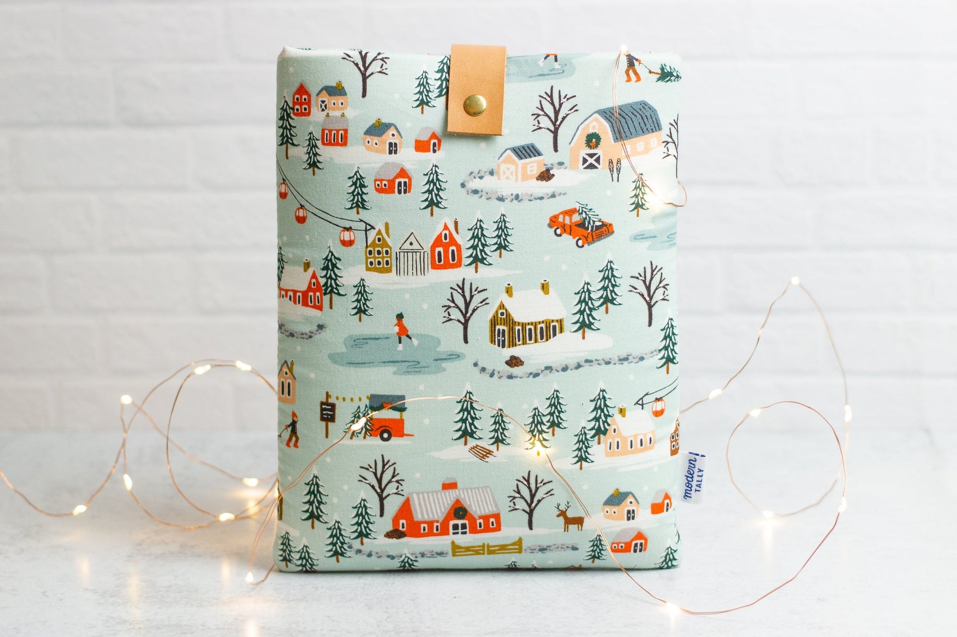 Winter Village Book Sleeve - Modern Tally - Book Sleeve