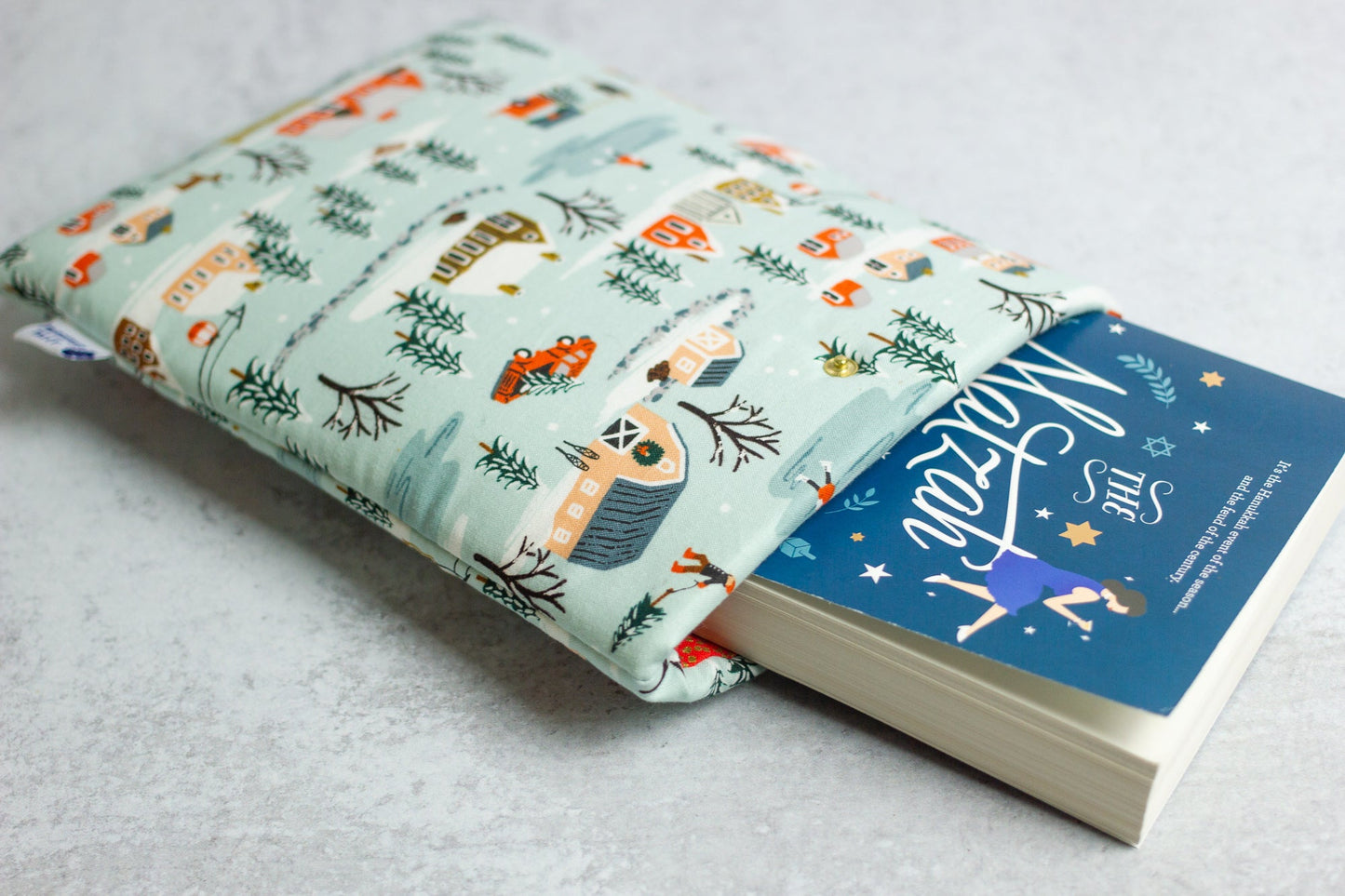 Winter Village Book Sleeve - Modern Tally - Book Sleeve