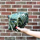 Monstera Double Zip Makeup Bag