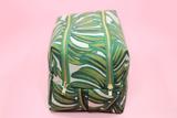 Monstera Double Zip Makeup Bag