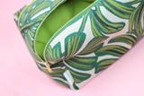 Monstera Double Zip Makeup Bag