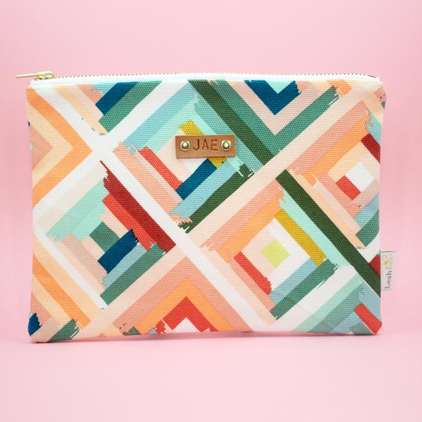 Peachy Rainbow Catch-All Clutch