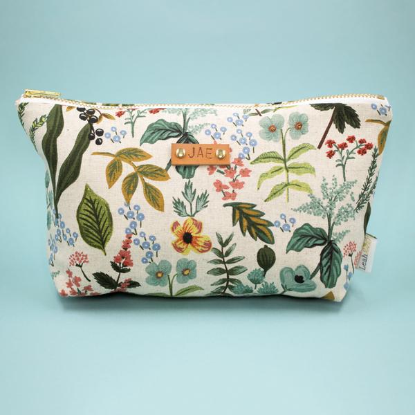 Garden Makeup Bag, Natural