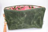 Peony Waxed Canvas Clutch