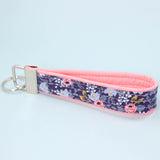 Navy Rosa Key Fob - Leah Bee Quilts Tag