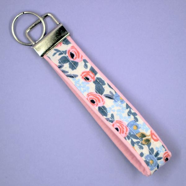 Periwinkle Rosa Key Fob